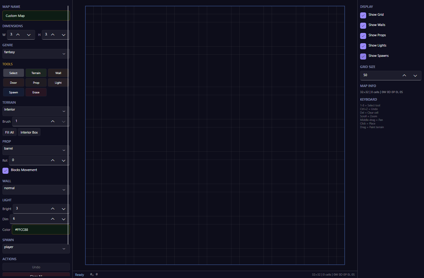 RPGadget current built-in map editor