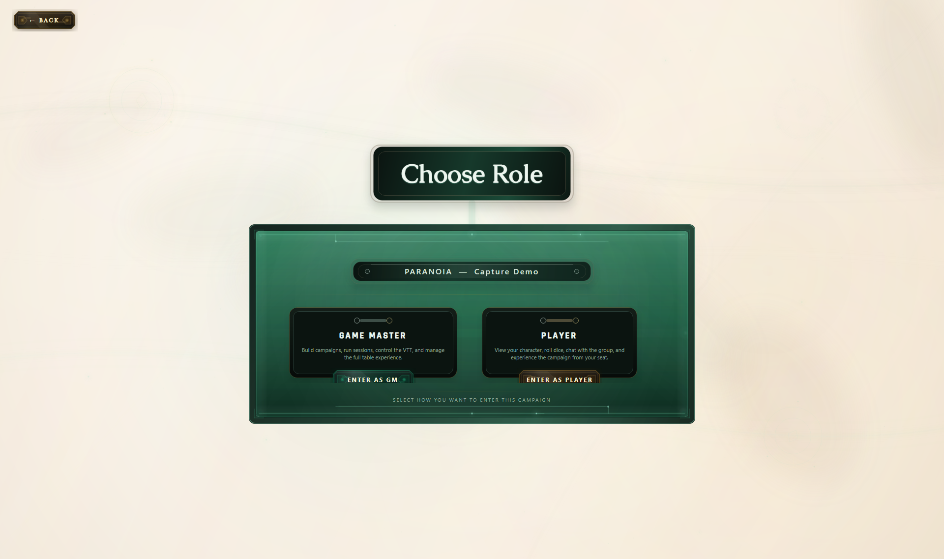 RPGadget current role picker for Paranoia campaign
